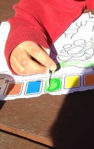Developing grasp using q-tip painting
